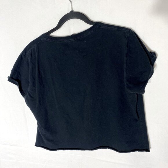 Anvil Black Orange Dirty Monkey Customs Cropped V Neck T Shirt XL - Picture 2 of 11